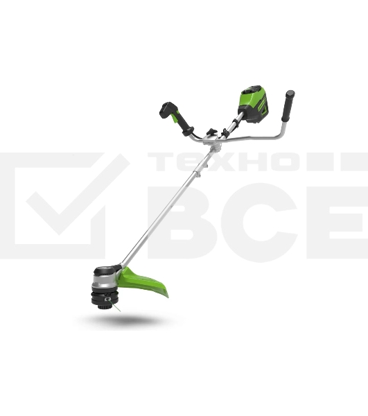 Триммер аккумуляторный Greenworks GD60BCB, 60V, 40 см, бесщеточный с велосипедной ручкой, без АКБ и ЗУ (2108407)