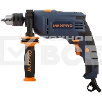 Дрель ударная MAX-PRO 600 Вт, 0-2800 об/мин, ключевой патрон 1,5-13 мм, 1,6 кг, антивибрационная ручка, резиновые вставки, кор., фото3