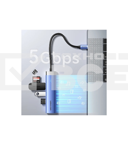 Мультифункциональный хаб Vention USB Type C 5 в 1