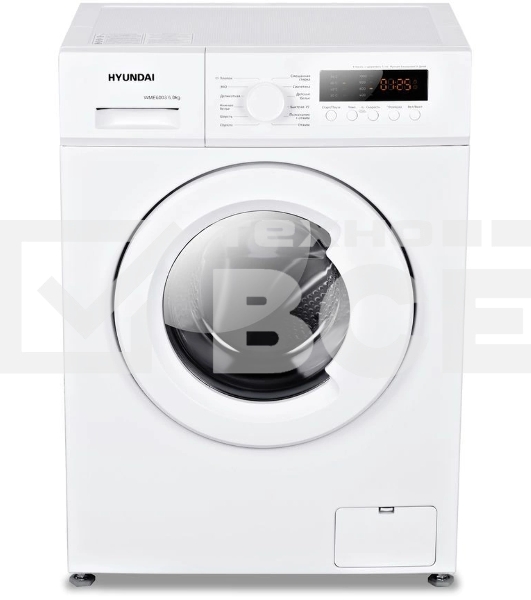 Стиральная машина Hyundai WME6003 белый, загр. фронтальная макс.: 6 кг 1000 об/мин класс: А++
