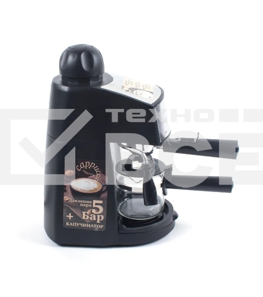 Кофеварка рожковая Endever Costa-1050 черный/стальной, исп. кофе - молотый, 0,2 л, 900 Вт, 5 бар