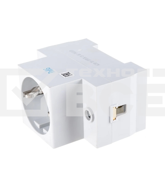 Розетка CHINT AC 30-111 (775001) с заземл. контактом на DIN-рейку (R)