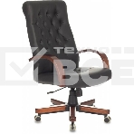 Кресло руководителя Бюрократ T-9928WALNUT/ECO черный, эко.кожа, крестовина металл/дерево, фото17