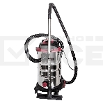 Строительный пылесос Pioneer VC299C серебристый с красным, 1600 Вт, уборка сухая/влажная/выдув, пылесборник бак, 30 л, фото 1