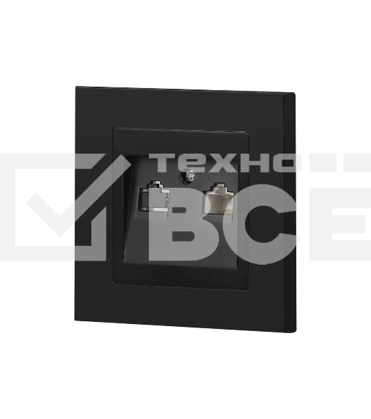 Розетка Intro Accent 6-303-05 информационная RJ45 IP20 СУ антрацит Б0063634
