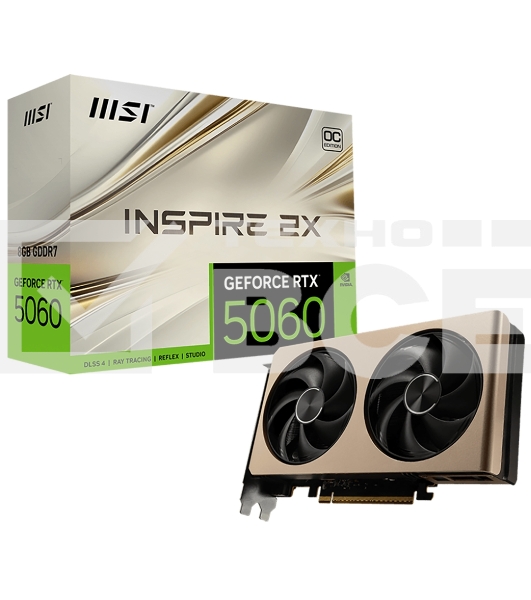 Видеокарта MSI PCIE16 RTX 5060 8Gb RTX 5060 8G INSPIRE 2X OC