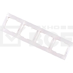 Рамка 4-м КВАРТА РГ-4-КБ горизонт. бел. ИЭК EMK40-K01-DM, фото3