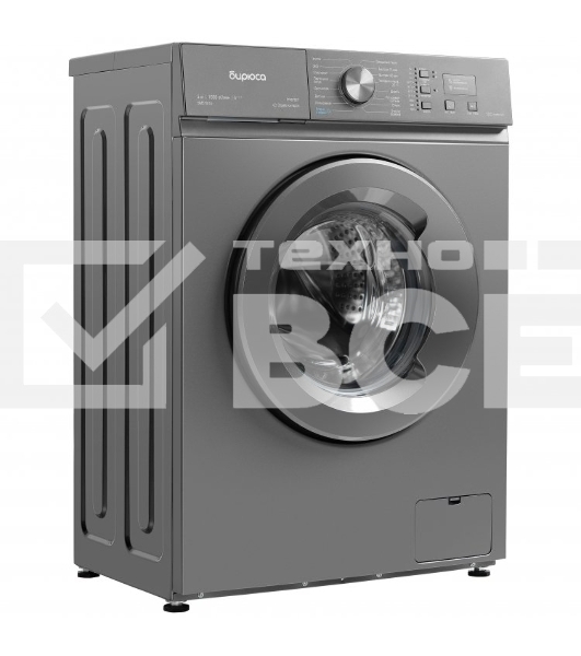 Стиральная машина Бирюса WM-SM510/10 M металлик, загрузка фронтальная 5 кг, 1000 об/мин, класс: А+++