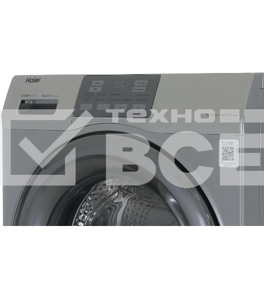 Стиральная машина Haier HW60-BP12919AS, с фронтальной загрузкой, 6кг, 1200об/мин, с паром, инверторная
