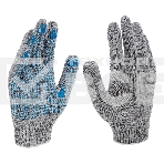 Перчатки трикотажные Сибртех х/б, 200 пар, ПВХ точка, 4 нити, 10 класс, фото4