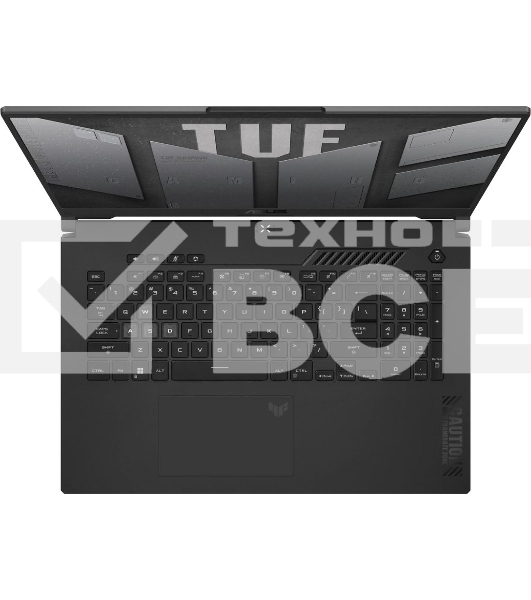 Ноутбук ASUS TUF Gaming FA707NUQ-HX010/17.3'/IPS/AMD Ryzen 7 170/16Gb/512Gb SSD/NVIDIA GeForce RTX 4050 6Gb/noOS/черный/2.6kg