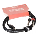 Кабель аудио FORCE FLC-38/1.51/8' TRS mini Jack - 2x1/4' TS Jack, стерео, используется для подключения смартфона к микшеру и аудио интерфейсу, диаметр 4,8 мм, длина 1,5 м, фото4
