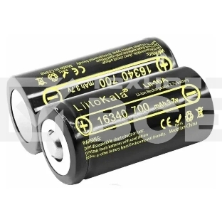 Аккумулятор LiitoKala типа 16340 Li-Ion Lii-16A (CR123A) 700mAh, 3.7V