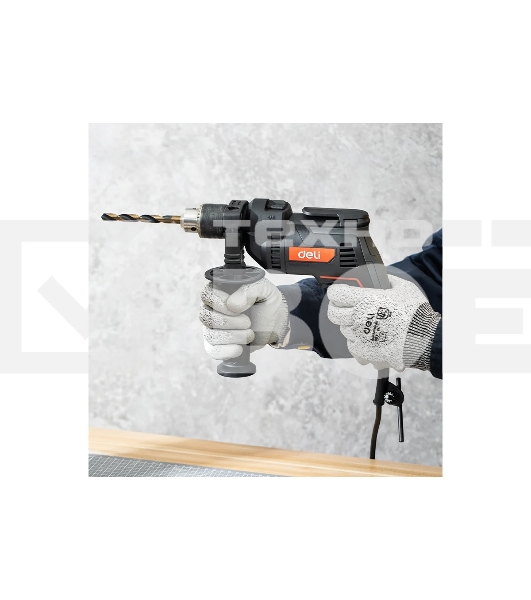 Дрель Deli DE-CZ13-1E, 680Вт, сетевая, ударная