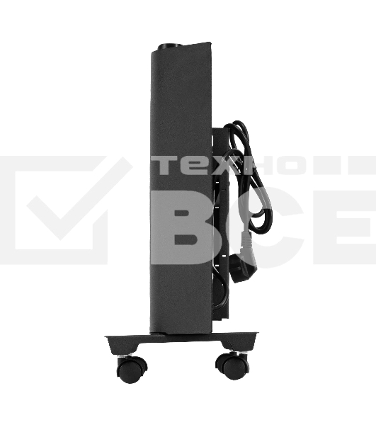 Конвектор Denzel XCE-1000B черный, 1000 Вт, 15 м2, термостат