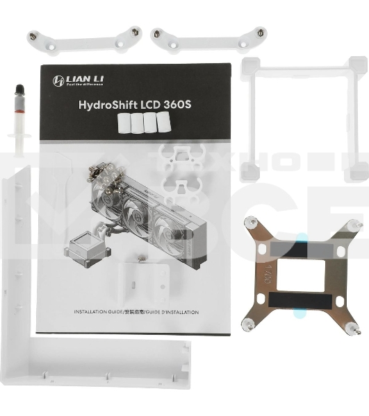 Система жидкостного охлаждения Lian-Li HydroShift LCD 360S Soc-AM5/AM4/1700 белый 4-pin 29.8dB Al+Cu LCD 330W Ret (G89.GHSLCD36SW.R0)