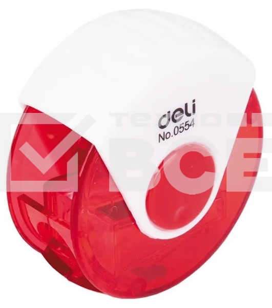 Точилка для карандашей ручная Deli E0554 1 отверстие пластик ассорти европодвес