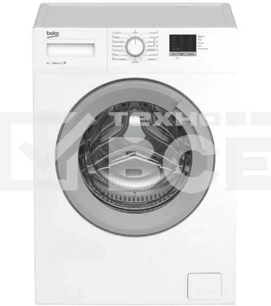 Стиральная машина Beko ELE67511ZSW (R) белый, загрузка фронтальная 6 кг, 1000 об/мин., класс: А