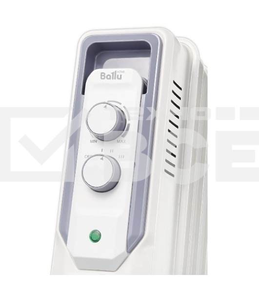 Масляный обогреватель Ballu CUBE BOH/CB-09W (9 секций), белый, 2000 Вт, 25 м2, механический термостат