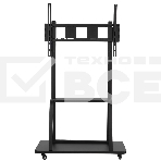 Мобильная стойка Wize Pro M86 для широкоформатных и интерактивных панелей 42 90, Max VESA 800x600 мм, высота 183 см, вертикальная регулировка, полка для медиаплеера, до 150 кг, черный, фото 1