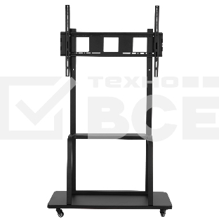 Мобильная стойка Wize Pro M86 для широкоформатных и интерактивных панелей 42 90, Max VESA 800x600 мм, высота 183 см, вертикальная регулировка, полка для медиаплеера, до 150 кг, черный