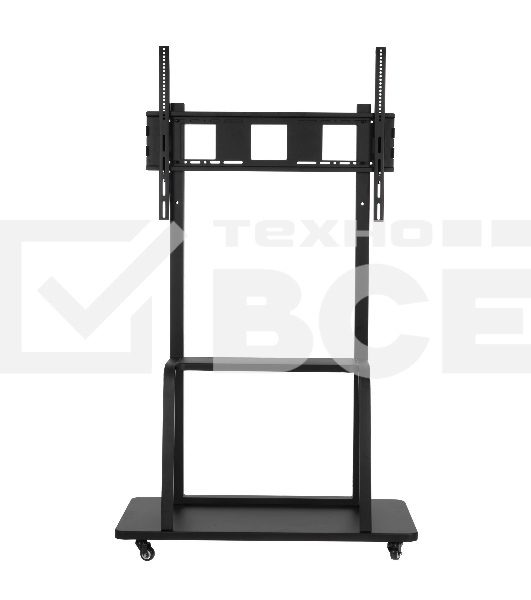 Мобильная стойка Wize Pro M86 для широкоформатных и интерактивных панелей 42 90, Max VESA 800x600 мм, высота 183 см, вертикальная регулировка, полка для медиаплеера, до 150 кг, черный