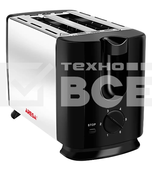 Тостер ARESA AR-3005 735 Вт, серебристый/черный