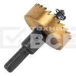 Коронка по металлу Denzel HSS, 42 мм, нитридтитановое покрытие, фото4