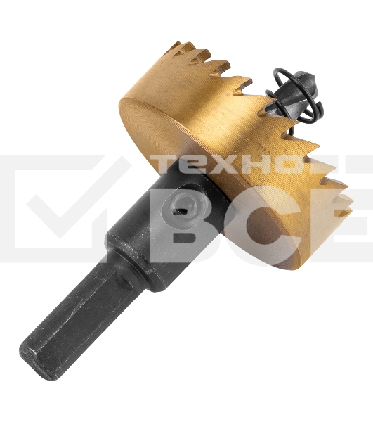 Коронка по металлу Denzel HSS, 42 мм, нитридтитановое покрытие