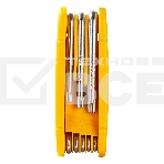 Набор складных шестигранных ключей TORX Deli DL234308 размеры T9,T10,T15,T20,T25,T27,T30,T40, пластиковый держатель, фото 1