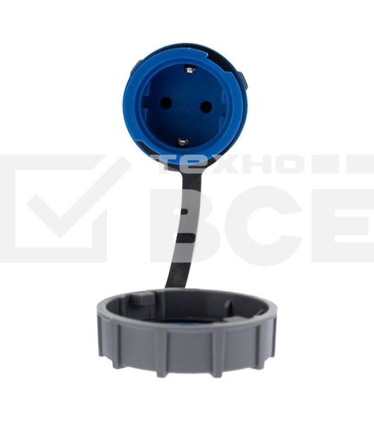 Розетка кабельная Rexant переносная влагозащищенная 16 А, 2Р+РЕ, IP68