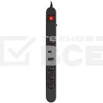 Сетевой фильтр Ippon NF-EU-3-10 3 м, 6 розеток, черный, коробка, фото 1