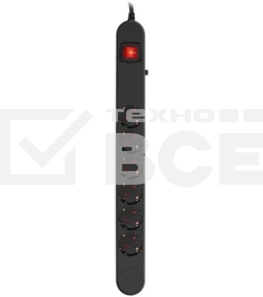 Сетевой фильтр Ippon NF-EU-3-10 3 м, 6 розеток, черный, коробка