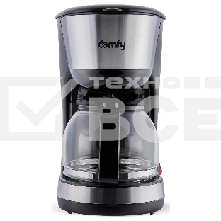 Кофеварка капельная Domfy metal DSM-CM301 1000Вт черный/серебристый