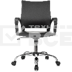 Кресло компьютерное Бюрократ CH-695NSL черный, экокожа, крестов. металл хром, фото2