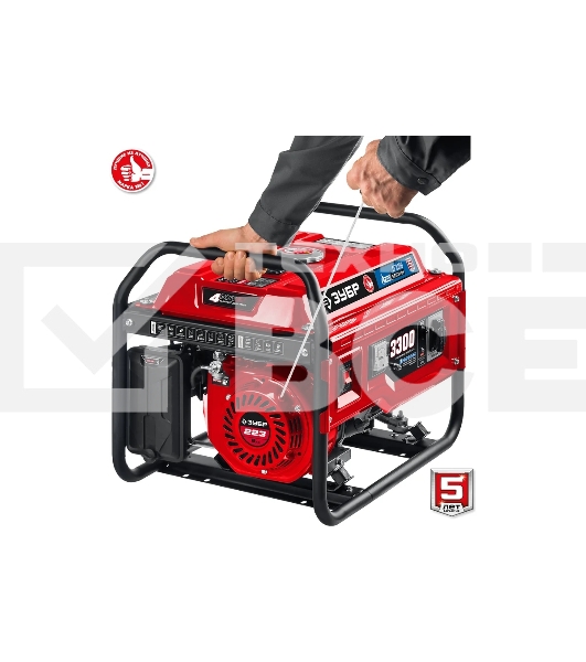 Электрогенератор гибридный Зубр СГ-3300, 3.3 кВт, 72 дБ, 44 кг