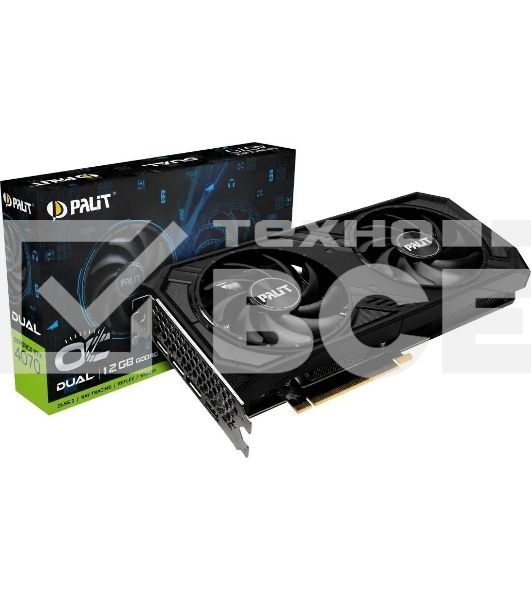Видеокарта Palit RTX4070 DUAL OC NVIDIA GeForce RTX 4070 12Gb 192bit GDDR6 1920/20000 HDMIx1 DPx3 HDCP Ret