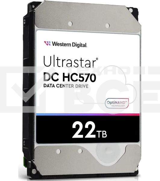 Жесткий диск Western Digital HDD Server Ultrastar DC HC570 WUH722222ALE6L4 22TB 7200rpm SATA-III 512Mb 3.5