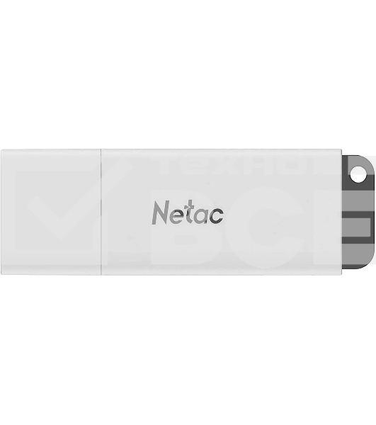 Флешка USB Netac U185 (NT03U185N-004G-20WH), 4Gb, USB 2.0, R/W 25/10, белый/серый