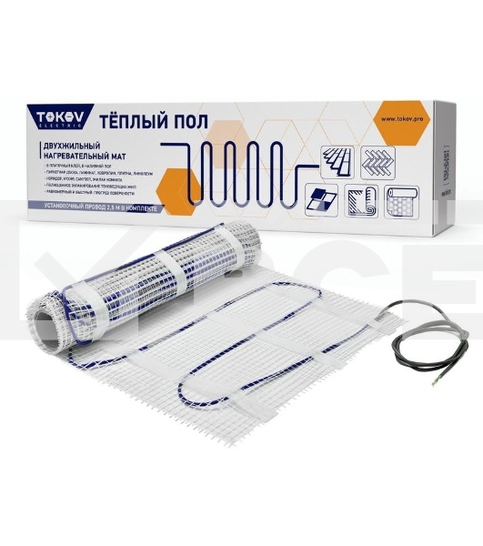 Комплект 'Теплый пол' (мат) 150Вт/кв.м 4кв.м TOKOV ELECTRIC TKE-MAT150-600-4