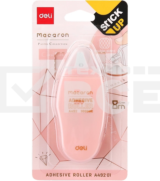 Клеющий роллер Deli EA49201 прозрачный блистер 6мм x 8м Macaron