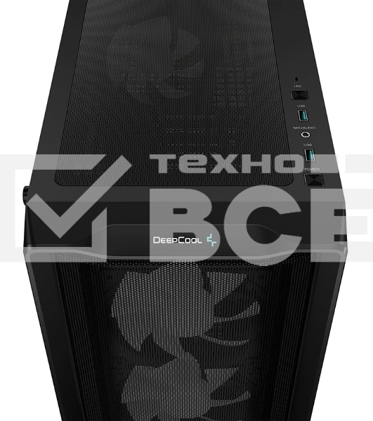 Компьютерный корпус Deepcool CC560 MESH V2 черный без БП ATX 8x120mm 5x140mm 1xUSB2.0 audio bott PSU