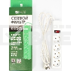 Сетевой фильтр Юнивольт 00-00000386 1.5м (4 розетки) белый (коробка), фото2