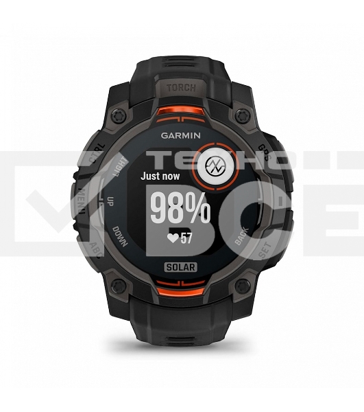 Смарт-часы Garmin Instinct 3 Solar черный, черный ремешок 45мм