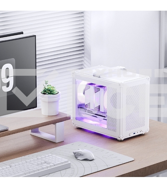 Корпус без блока питания JONSBO C6 MAX Handle, Mini-Tower, TG, no fan, 1xUSB-A 3.0 + 1xUSB-C 3.1, mATX, mITX White