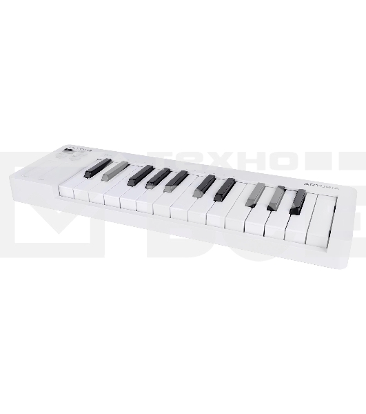 Клавиатура MIDI [231511] Arturia [MicroLab 3 White] 25 клавиш, чувствительных к скорости нажатия, сенсорные полосы pitch и modulation, режим игры аккордами, разъем для подключения педали, type-c, ПО: Analog Lab Intro, Ableton Live Lite. Цвет - белый.