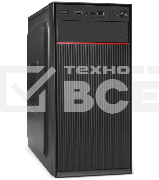 Компьютерный корпус Minitower ExeGate BAA-113-AA500 (mATX, БП AA500 с вент. 8см, 2*USB, аудио, черный)