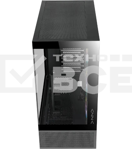 Компьютерный корпус Azza TIARA черный без БП ATX 4x120мм 2xUSB 3.0 1xUSB3.1 audio bott PSU