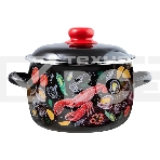 Кастрюля Appetite 1RC161M Лобстер с крышкой эмаль, сфер. 2 л, фото 1