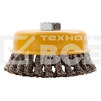 Щетка для УШМ Denzel 125 мм, Чашка, крученая нержавеющая проволока 0,5 мм, М14 746273, фото7